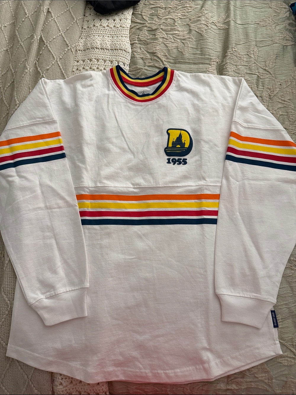 Disney Spirit Jersey with Rainbow Stripe Accents